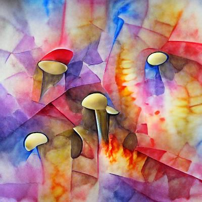 Psychedelic Magic Mushrooms in Natural Habitat