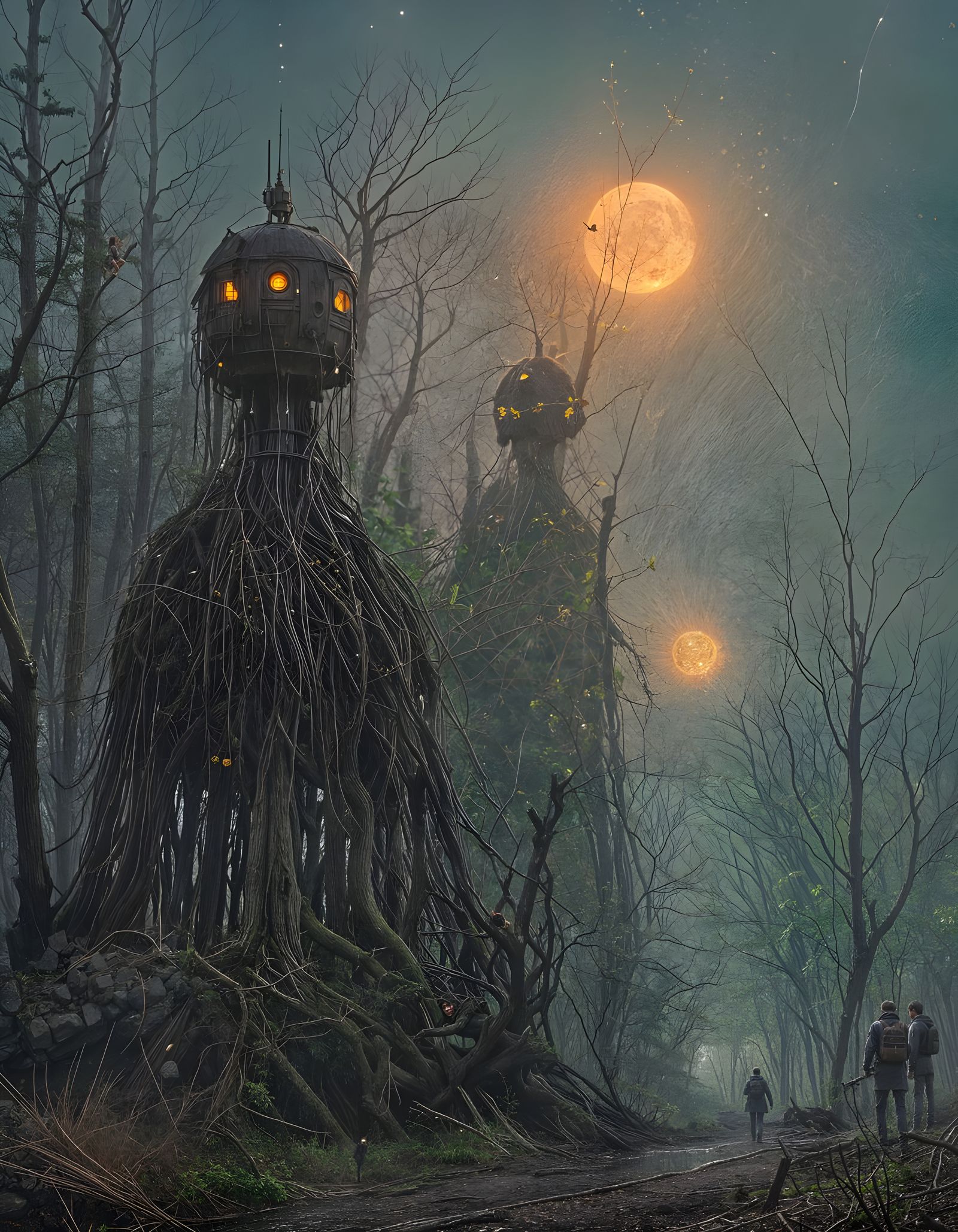 Ethereal Cosmic Landscape in Dark Fantasy Style