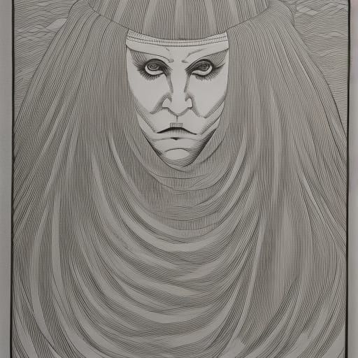 Ominous Manga Portrait of a Circus Juggler