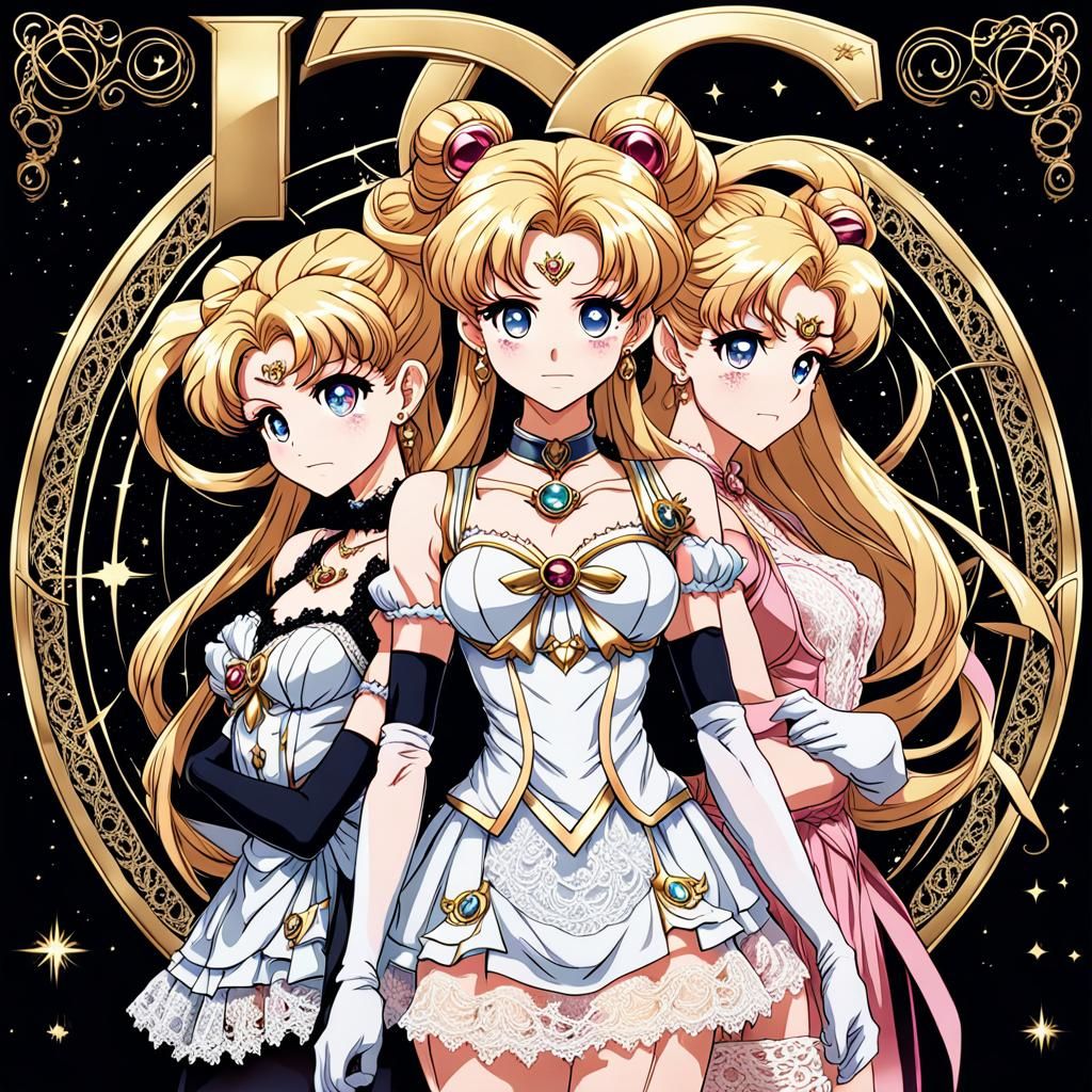 Anime Channel Logo with Mother and Daughter in Anime Style