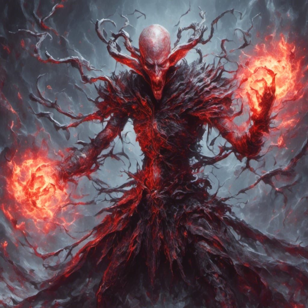 Dark Fantasy Warrior Monk vs Mind Flayer