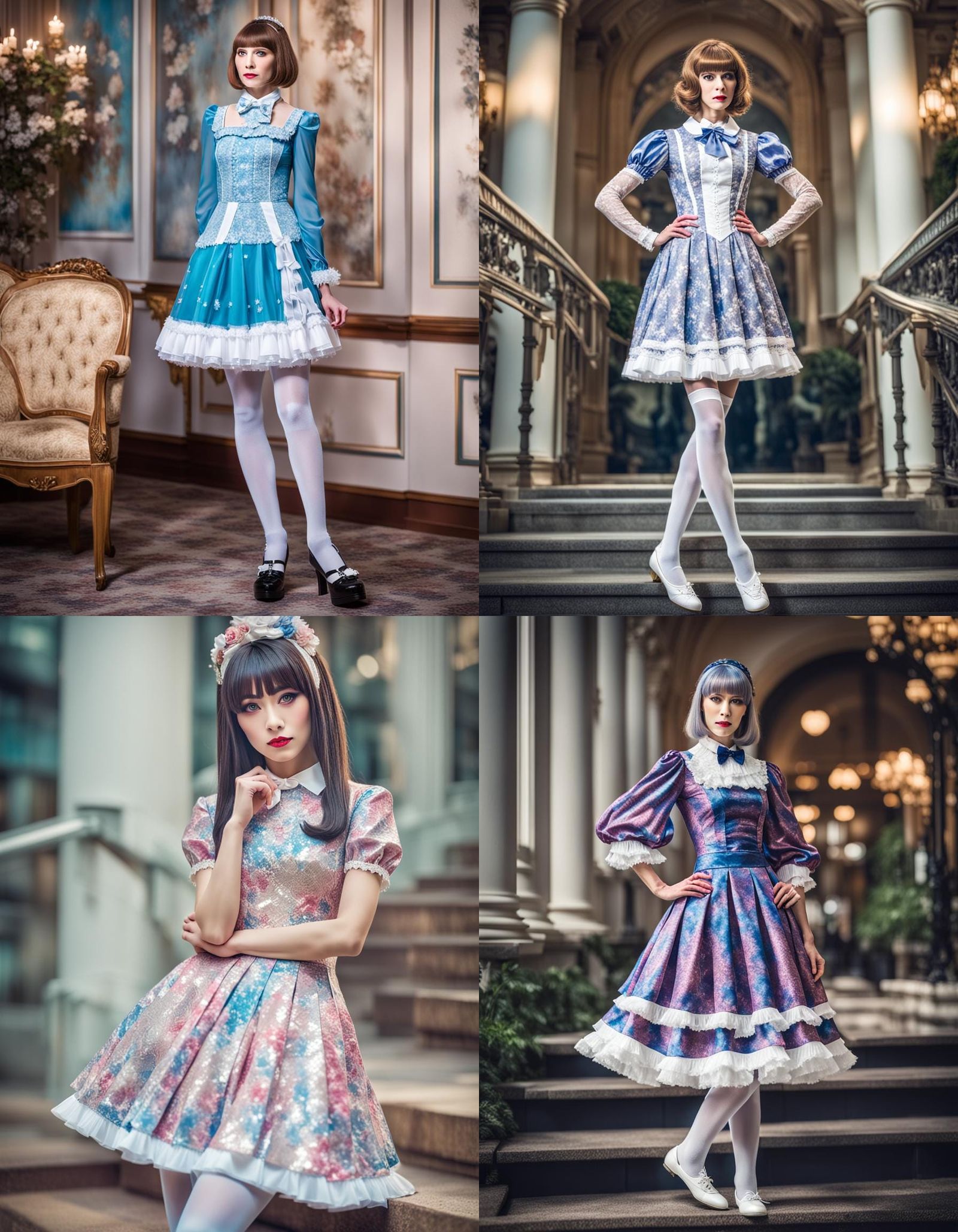 Crossdresser in Brolita Dress: Detailed Photographic Portrai...