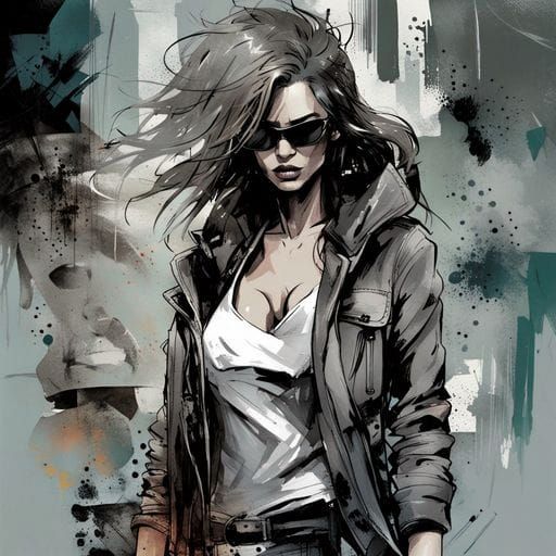 Neon Cityscape at Twilight: Digital Art