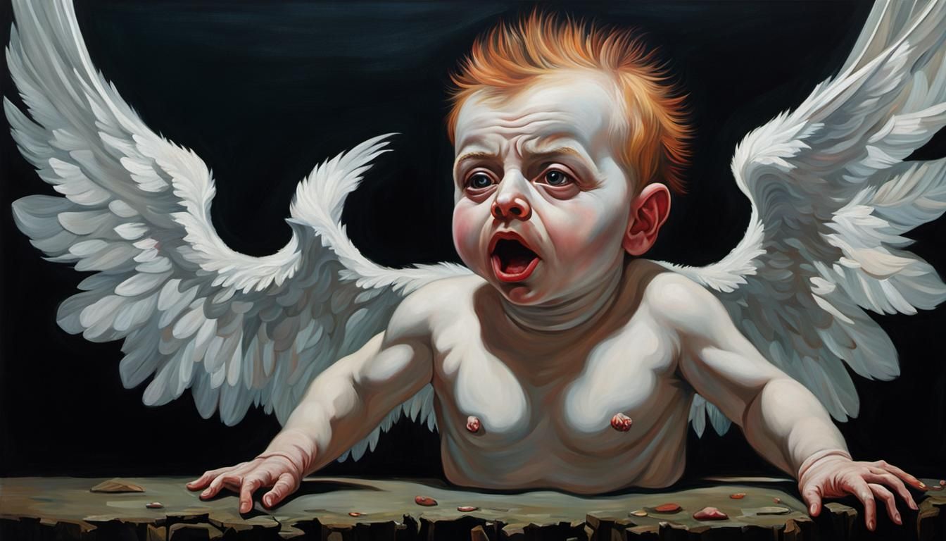 Sinister Oil Painting in Francis Bacon Style