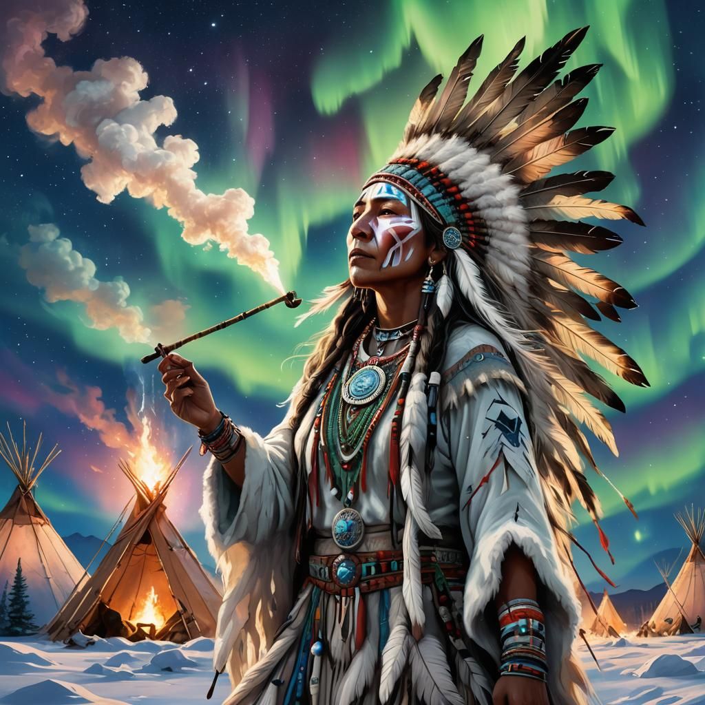 Native American White Buffalo Woman Digital Art
