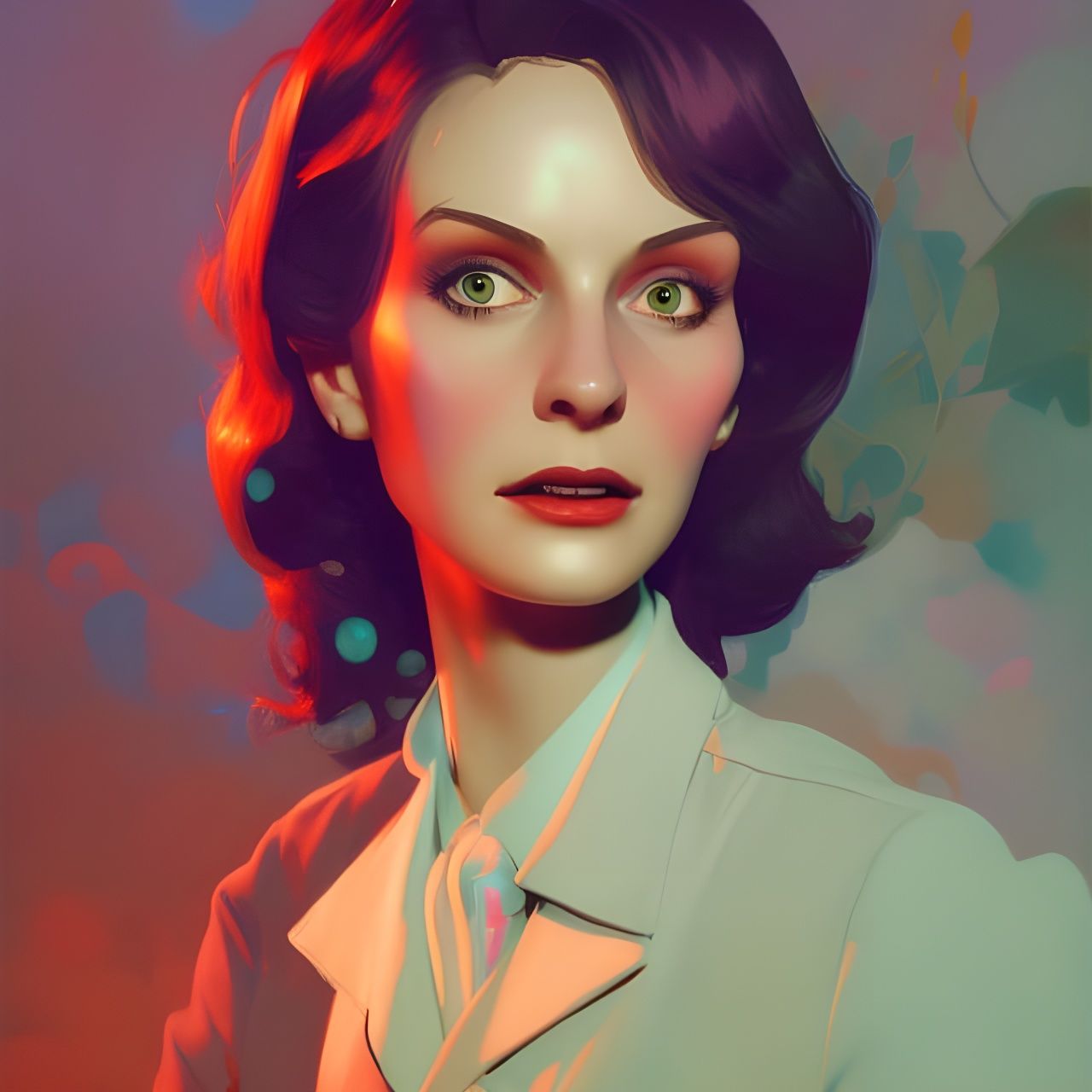 Sally Boyle Retro 1960s Portrait in Mod Style