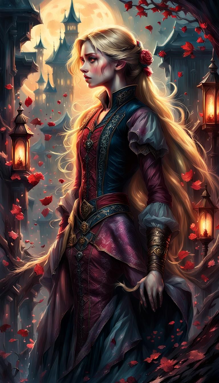 Vampire Rapunzel: Detailed Professional Photography
