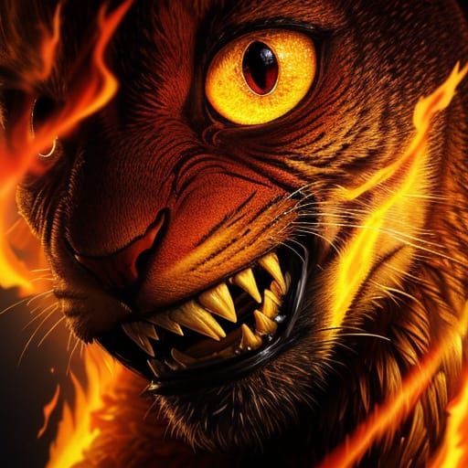 Hyperrealistic Fire Red Concept Art in 4K