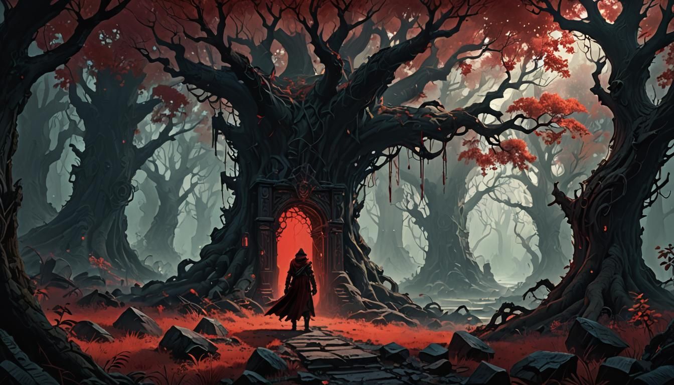 Mystical Portal Beckons in Dark Fantasy Realm