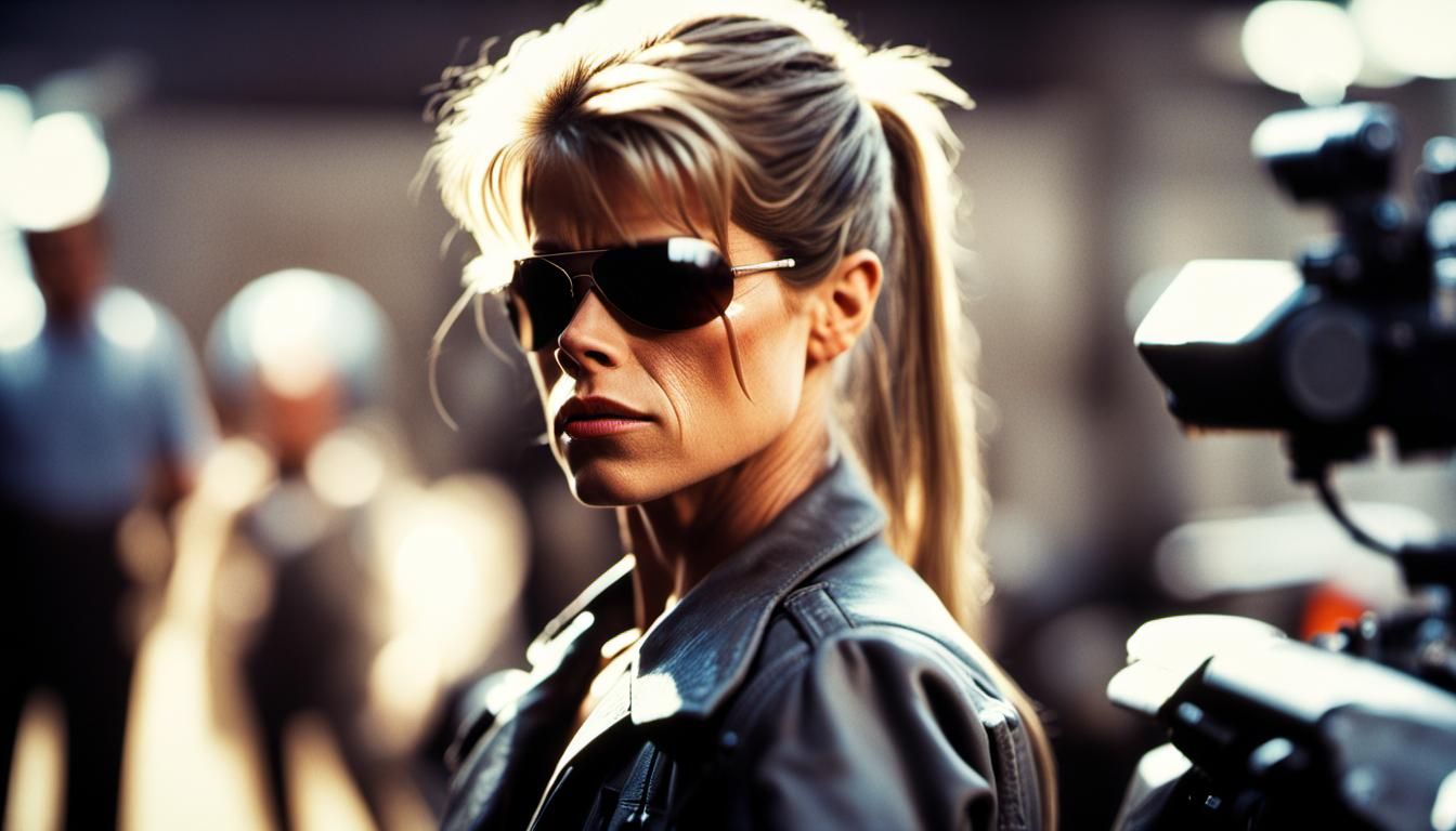 Linda Hamilton as Sarah Connor - on 26th October 1984 The Terminator was released in cinemas!
