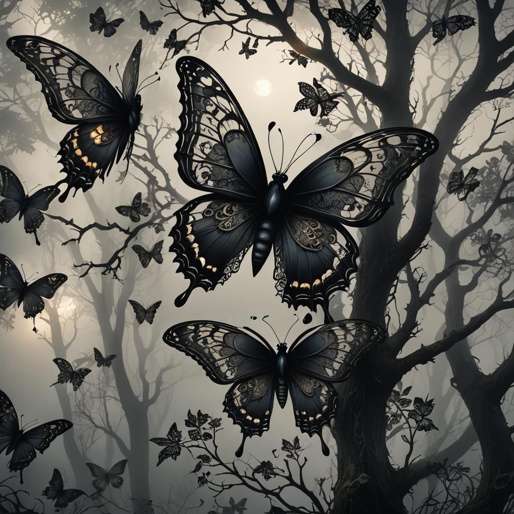 Gothic Style Butterflies