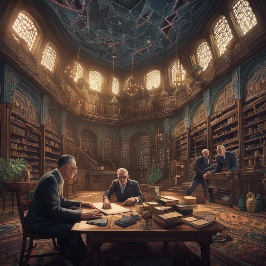 Lovecraft and Escher Teach Geometry: Detailed Matte Painting