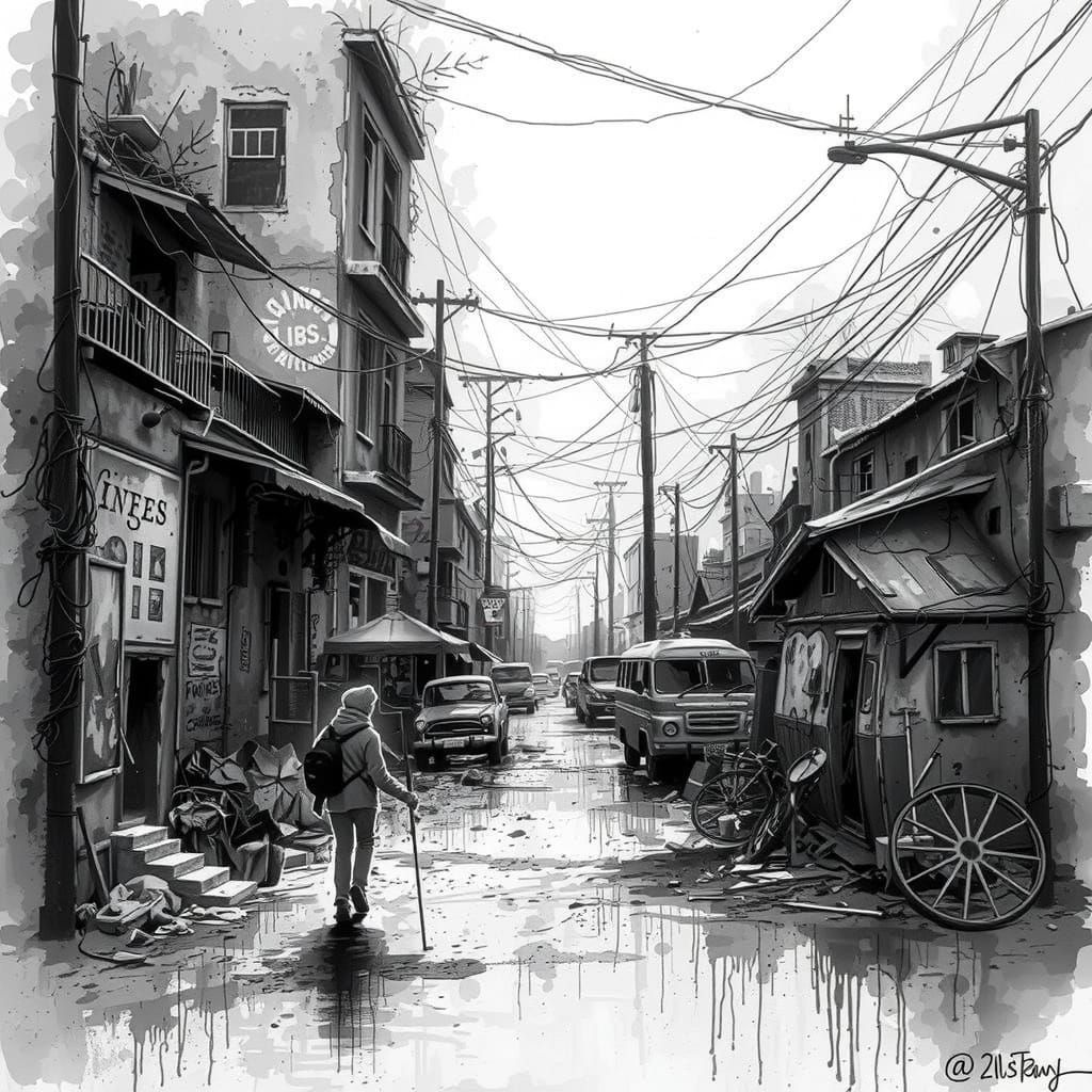 Black and White Urban Wasteland in Stark Ink Photography Sty...