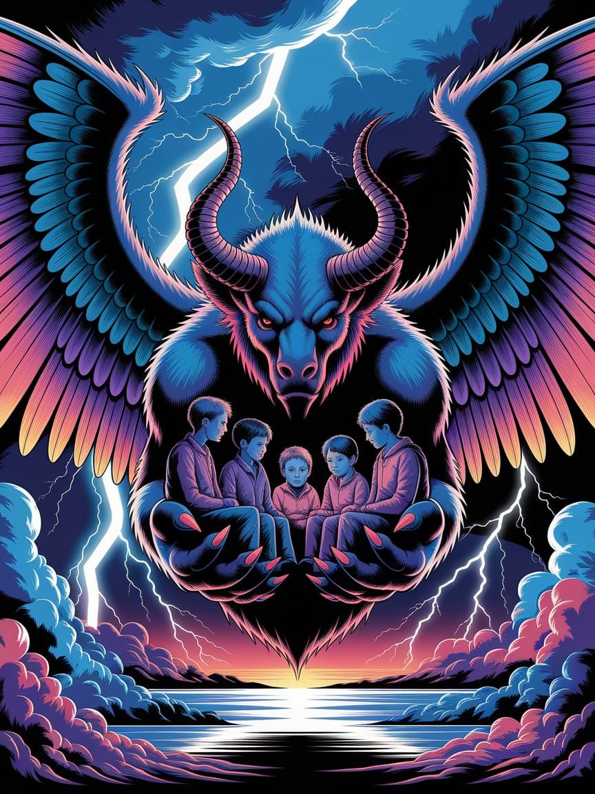 Sky Beast Shelters Orphans From Storm