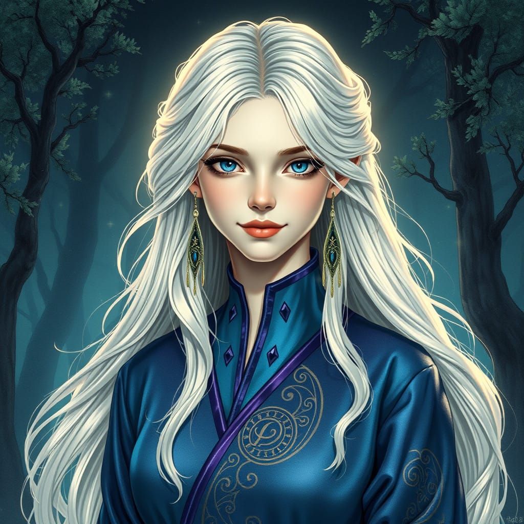 Ethereal Ayleid Goddess in Iridescent Silk Robes