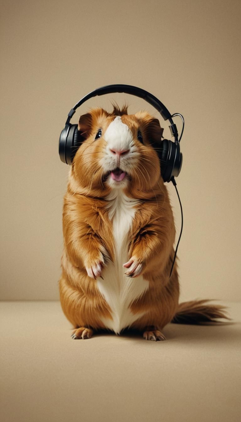 Guinea Pig Rocks Out: Cinematic Film Still