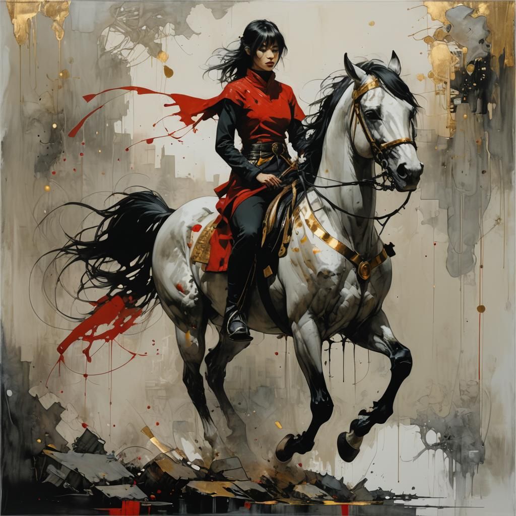 Horse and Woman Fusion: A Dark Fantasy Masterpiece
