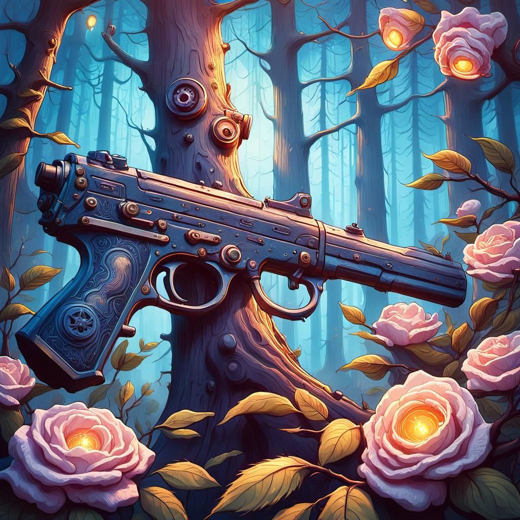 Glowing Tree in Mystical Forest: Fantasy Concept Art