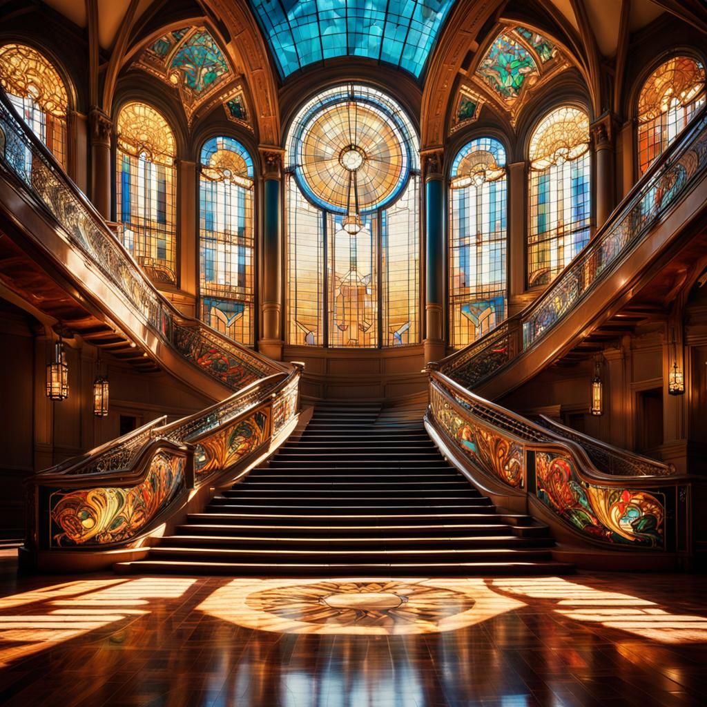 Art Deco Palace of Music with Stained Glass