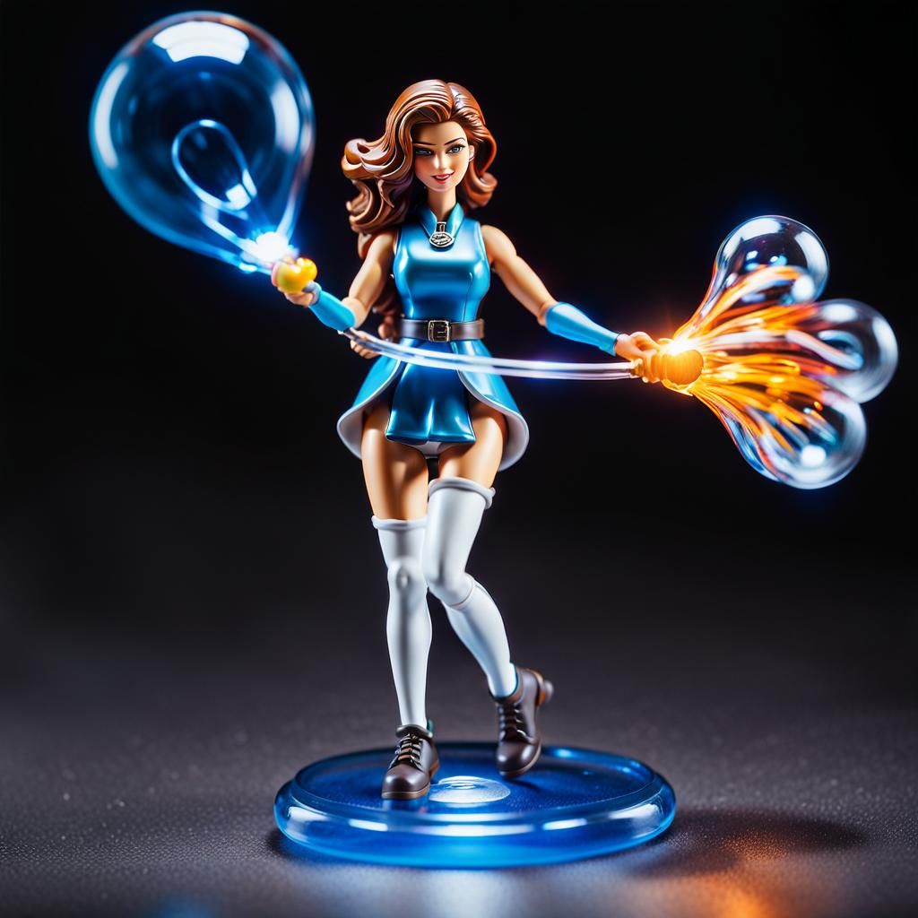 Glassblower Action Figure in Blown-Glass Surroundings