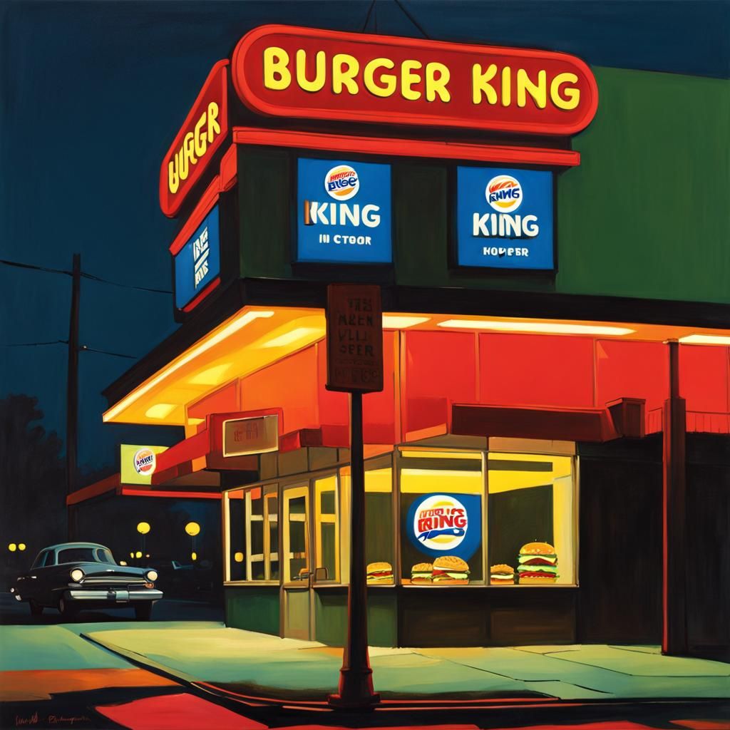 Burger King at night
