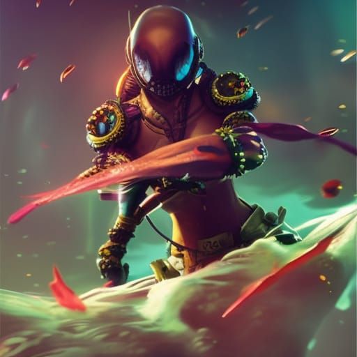 Dark Fantasy Warrior in Intricate Armor