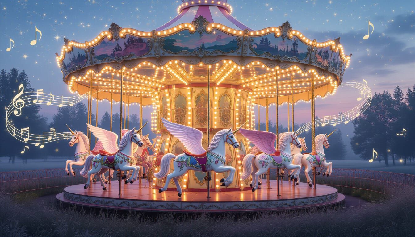 Enchanting Carousel with Mythical Creatures