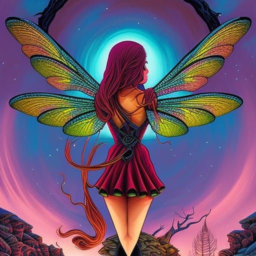 dragonfly girl Dan Mumford