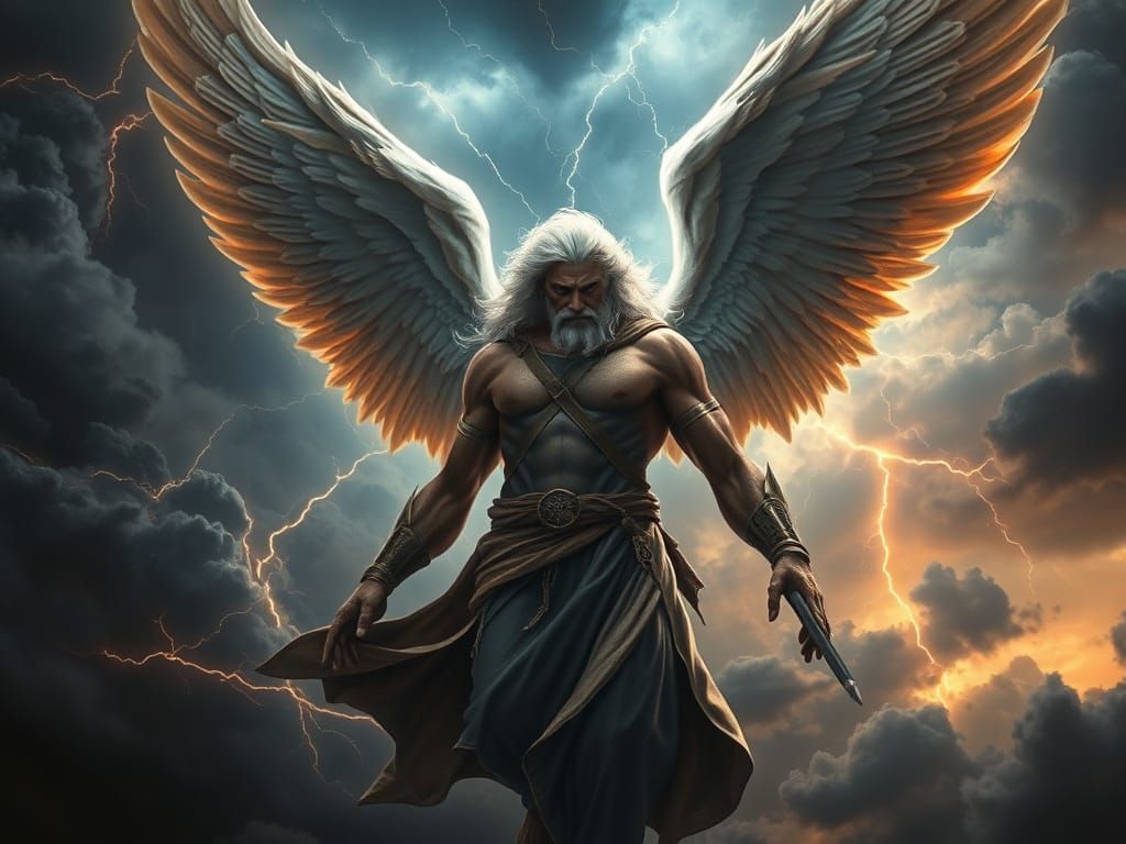 Archangel Michael in Battle, Distant View