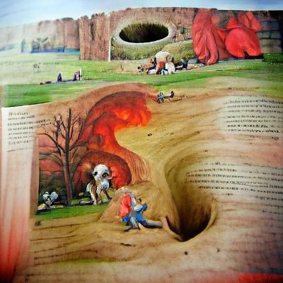 Hole to Hell: Renaissance Storybook Illustration
