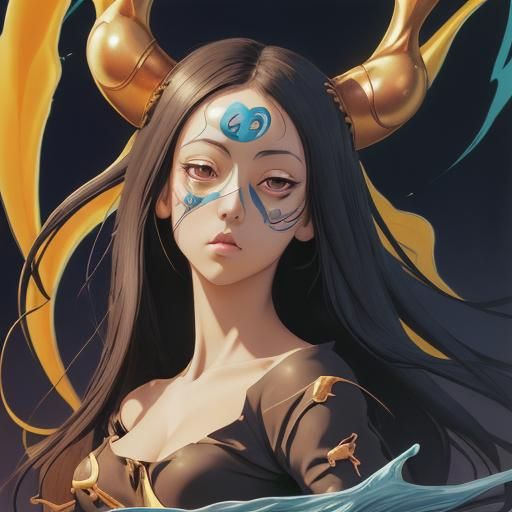 Surreal Melting Manga Art in Cel-Shaded Style