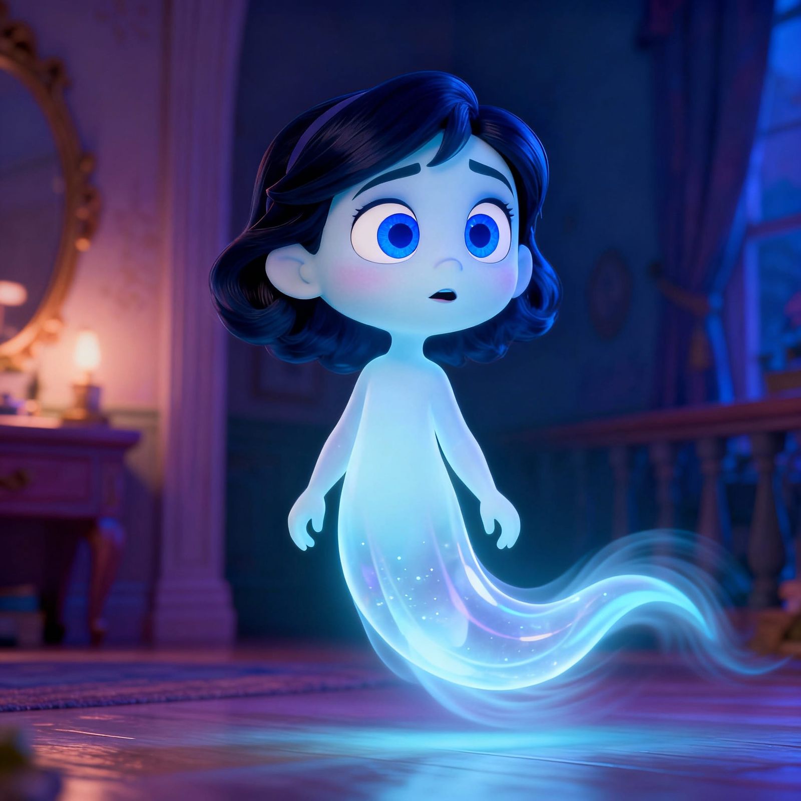 Ghost Girl Character Design in Classic Animation Style