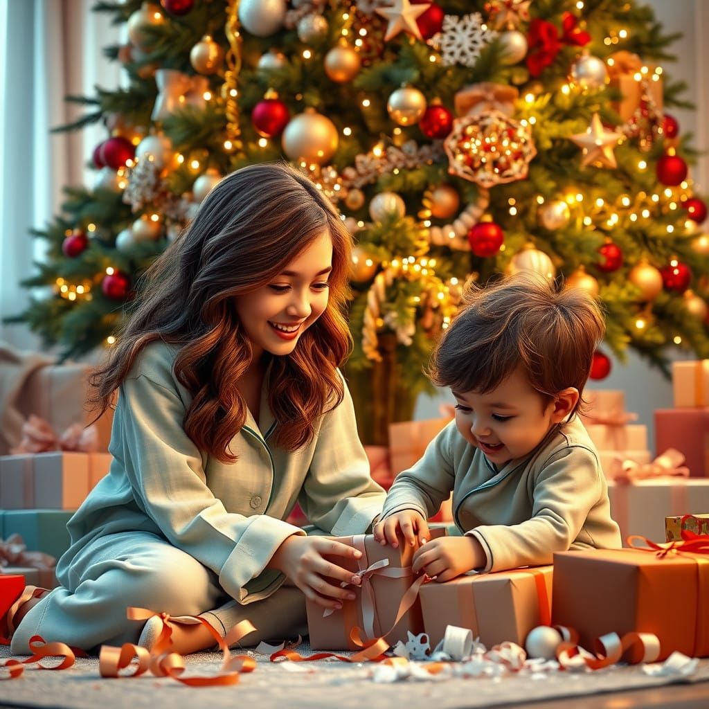 Sisterly Christmas Joy in Pastel Paradise