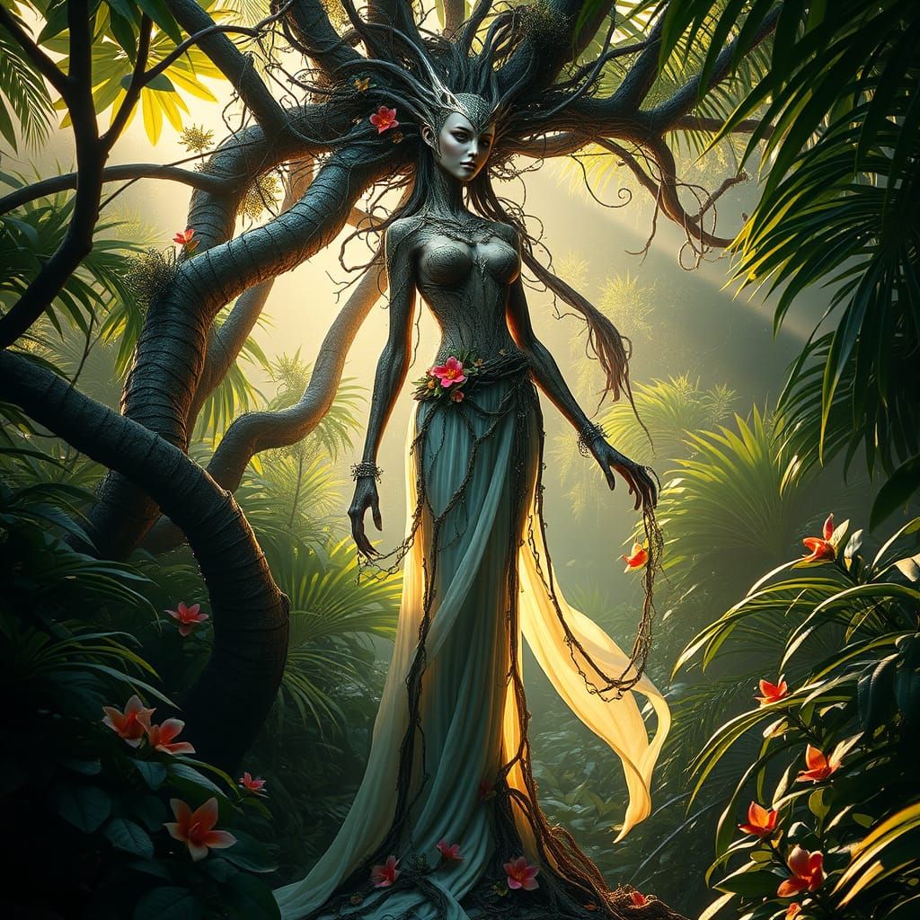 Surreal Goddess of the Tropical Jungle