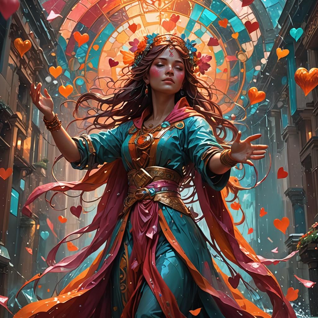 God Embracing World with Healing Rain