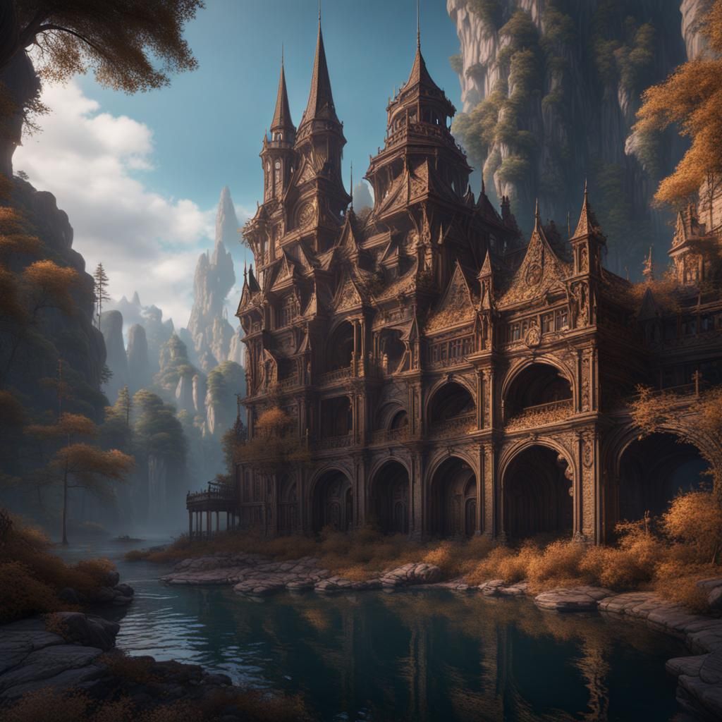 Fantastical Matte Painting in Deep Color
