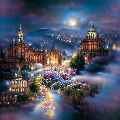 AI Interpretation of Leeds, Edinburgh, and Glasgow