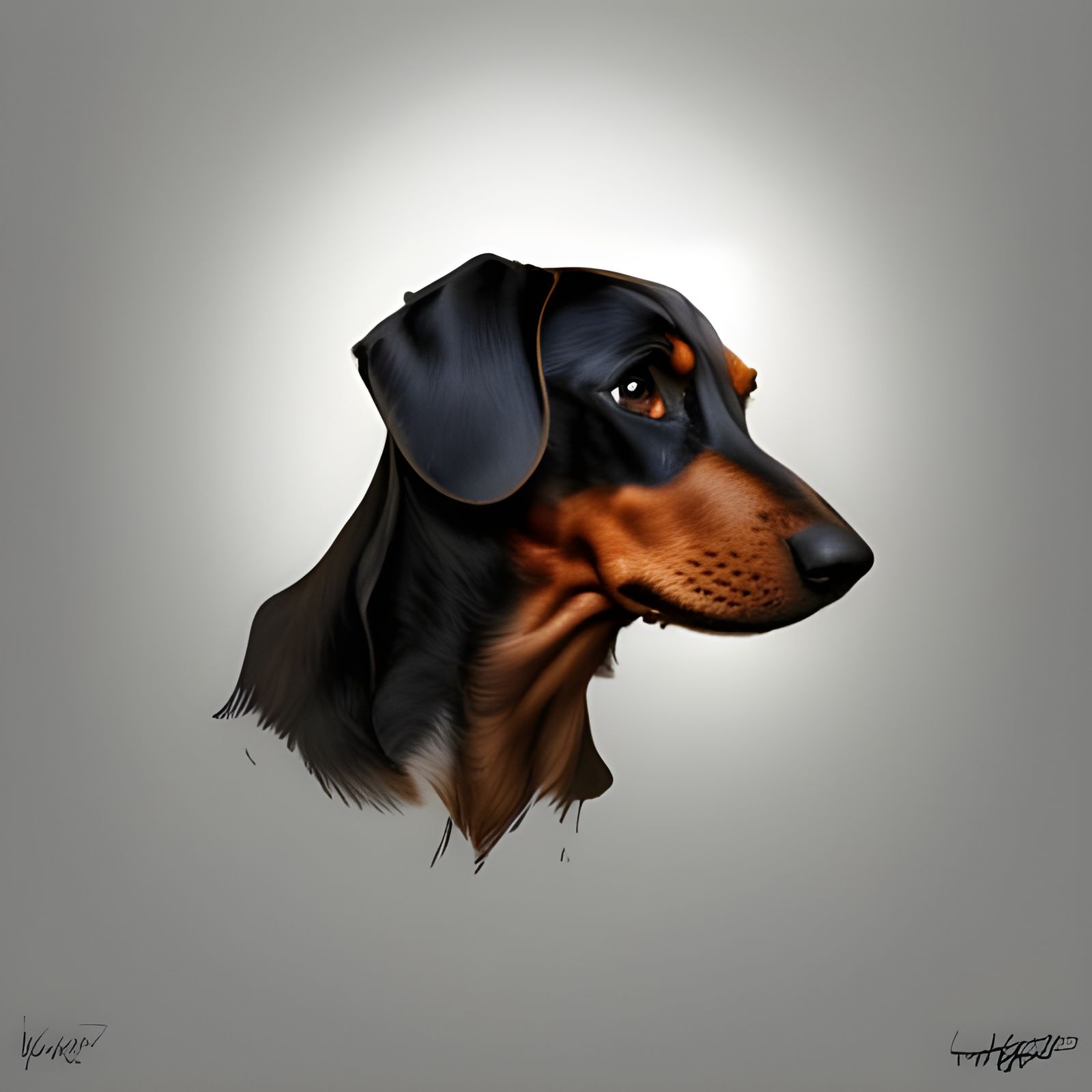 Hyperdetailed Dachshund Portrait in Dynamic Lighting