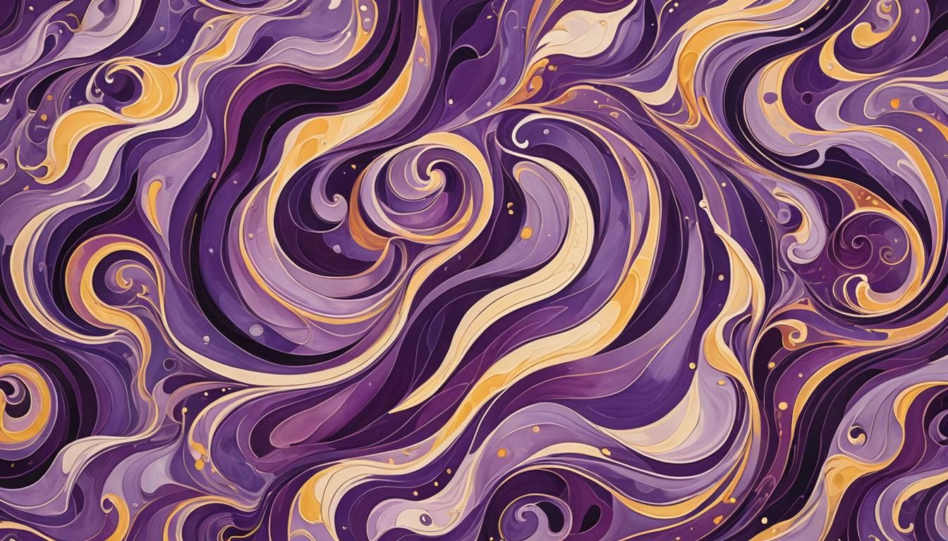 Dynamic Purple Abstract Wave Art