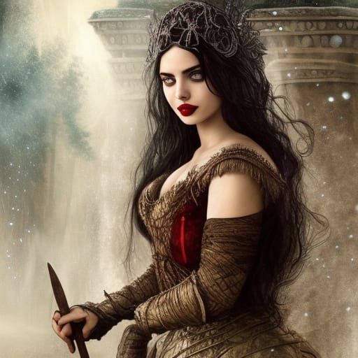 Ana de Armas as Medieval Enchantress, Digital Art