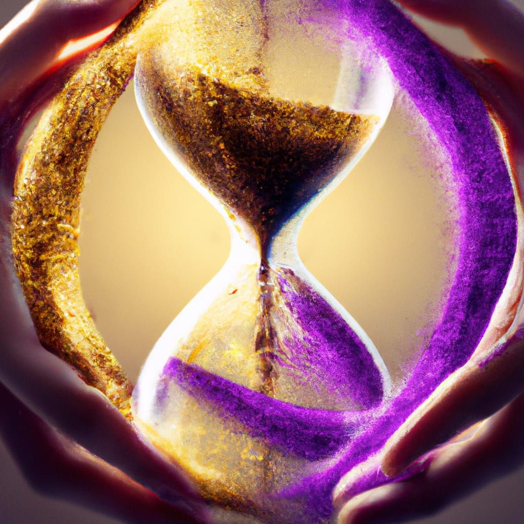 Hourglass with Yin Yang Sand Pattern