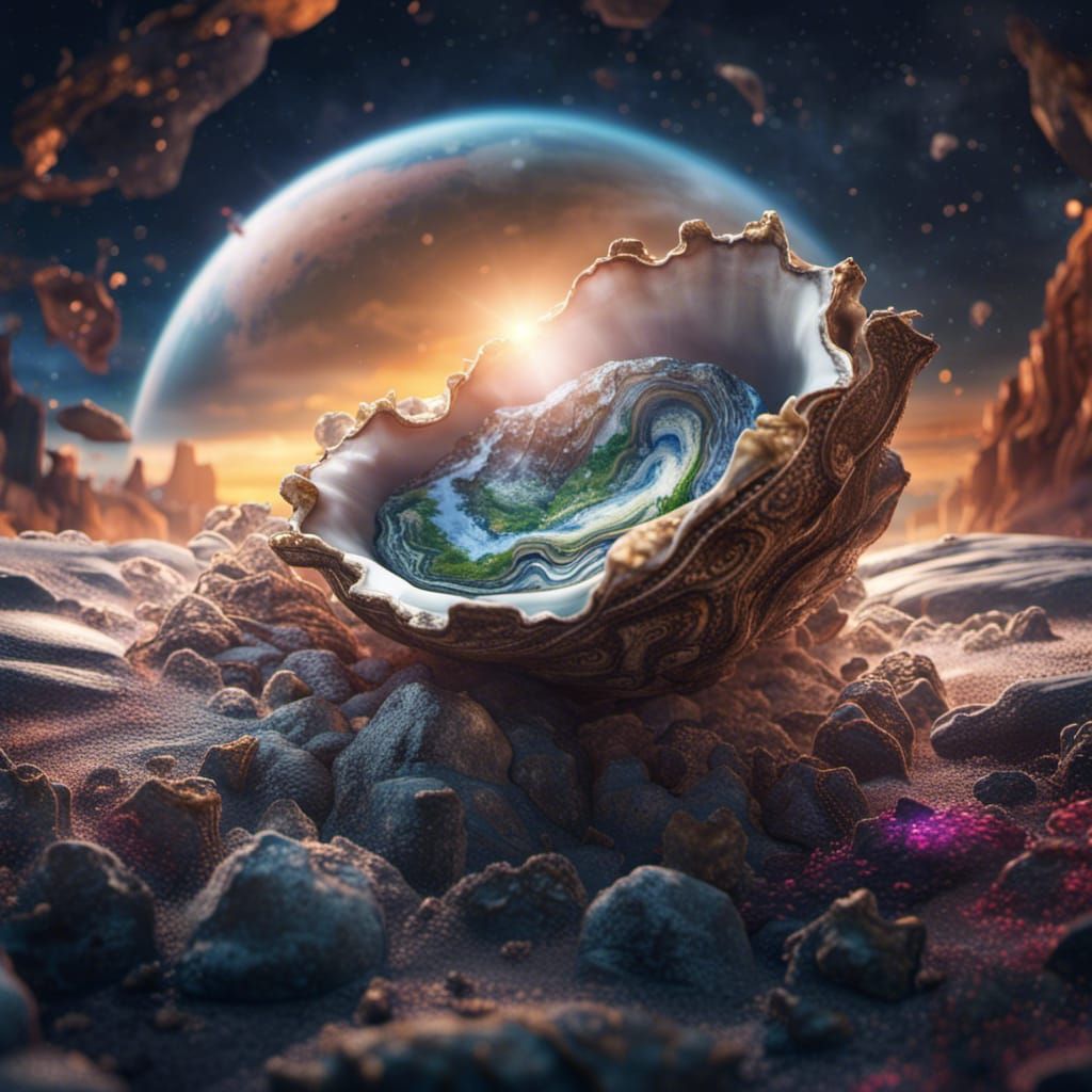 Earth in Oyster Shell: Fantasy Concept Art