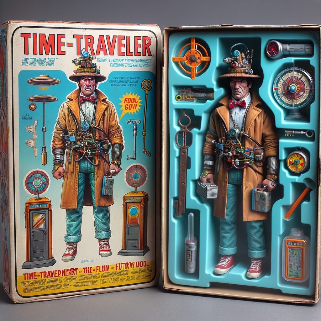 Time Traveler Action Figure in Vintage Packaging