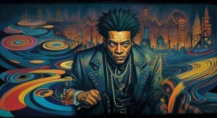 Vampires Embrace in Surreal Industrial Dark Fantasy