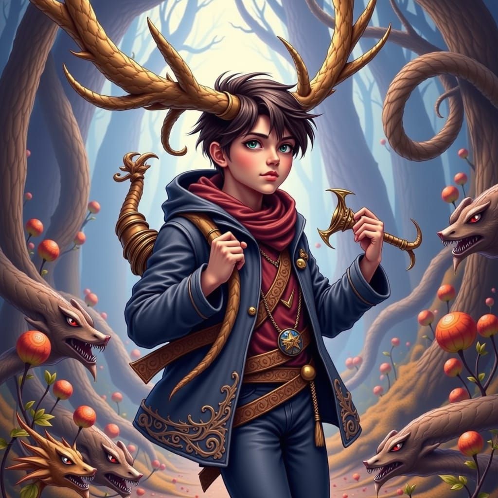 Fantastical Forest Adventure: Maurice Sendak Style