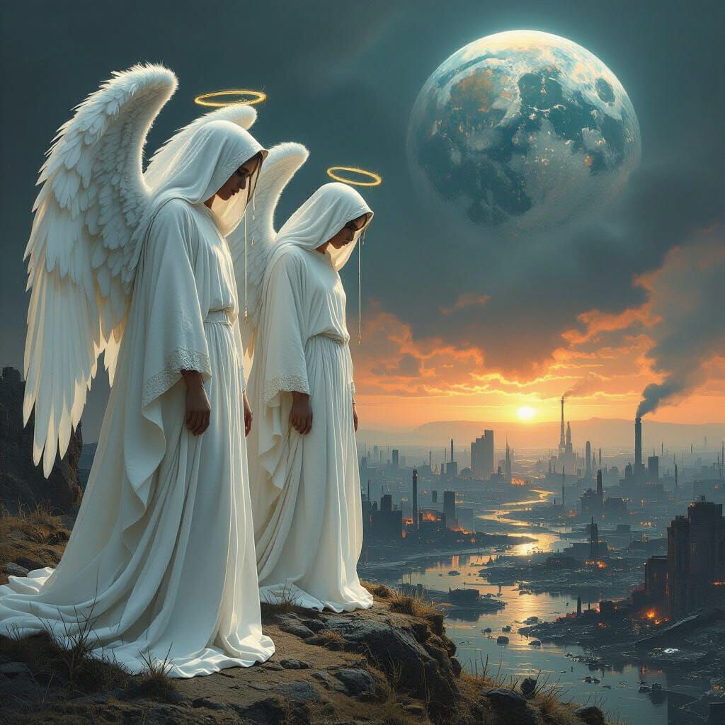 Angels Weeping Over a Destroyed World