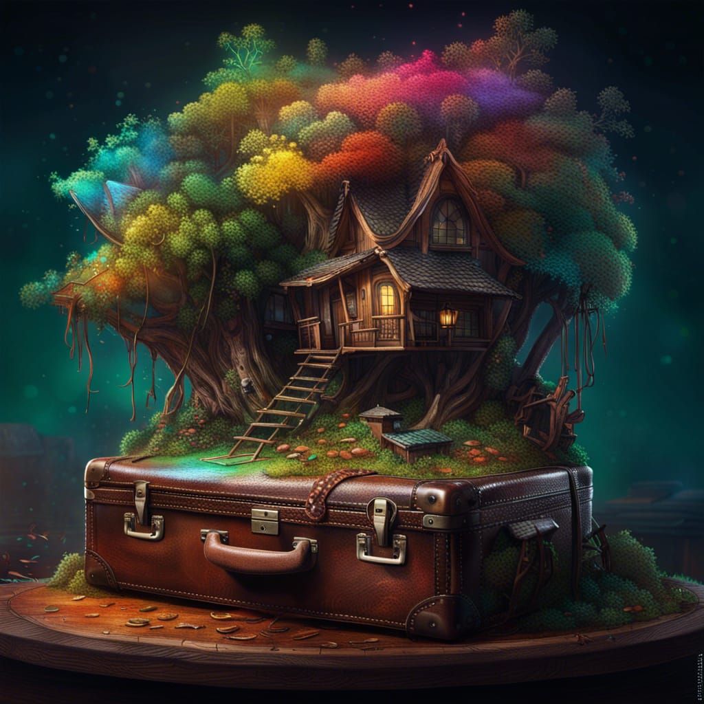Magical Forest Grows From Steampunk Suitcase