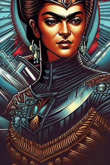 Frida Kahlo Inspired Comic Book Art