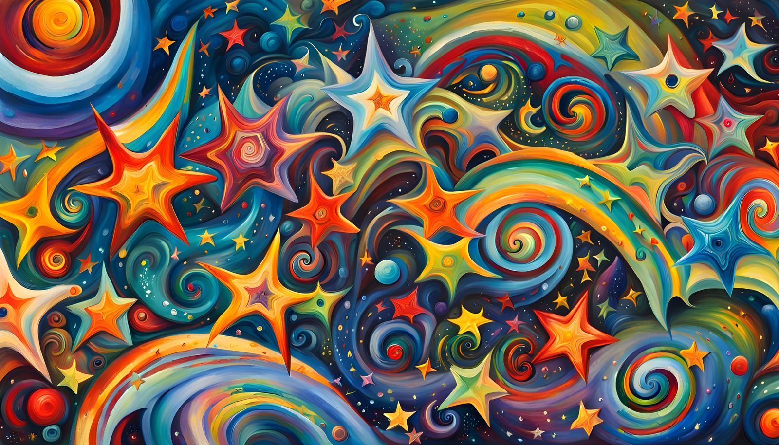 Cosmic Star Cluster Formation as Oil Painting