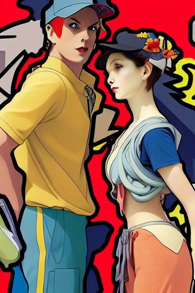 Pokémon Trio in Art Nouveau Style